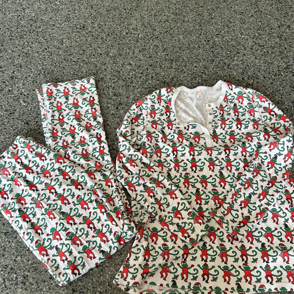 Roller Rabbit Red and Green Pajama Set
